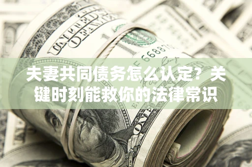 北京夫妻共同债务怎么认定？关键时刻能救你的法律常识